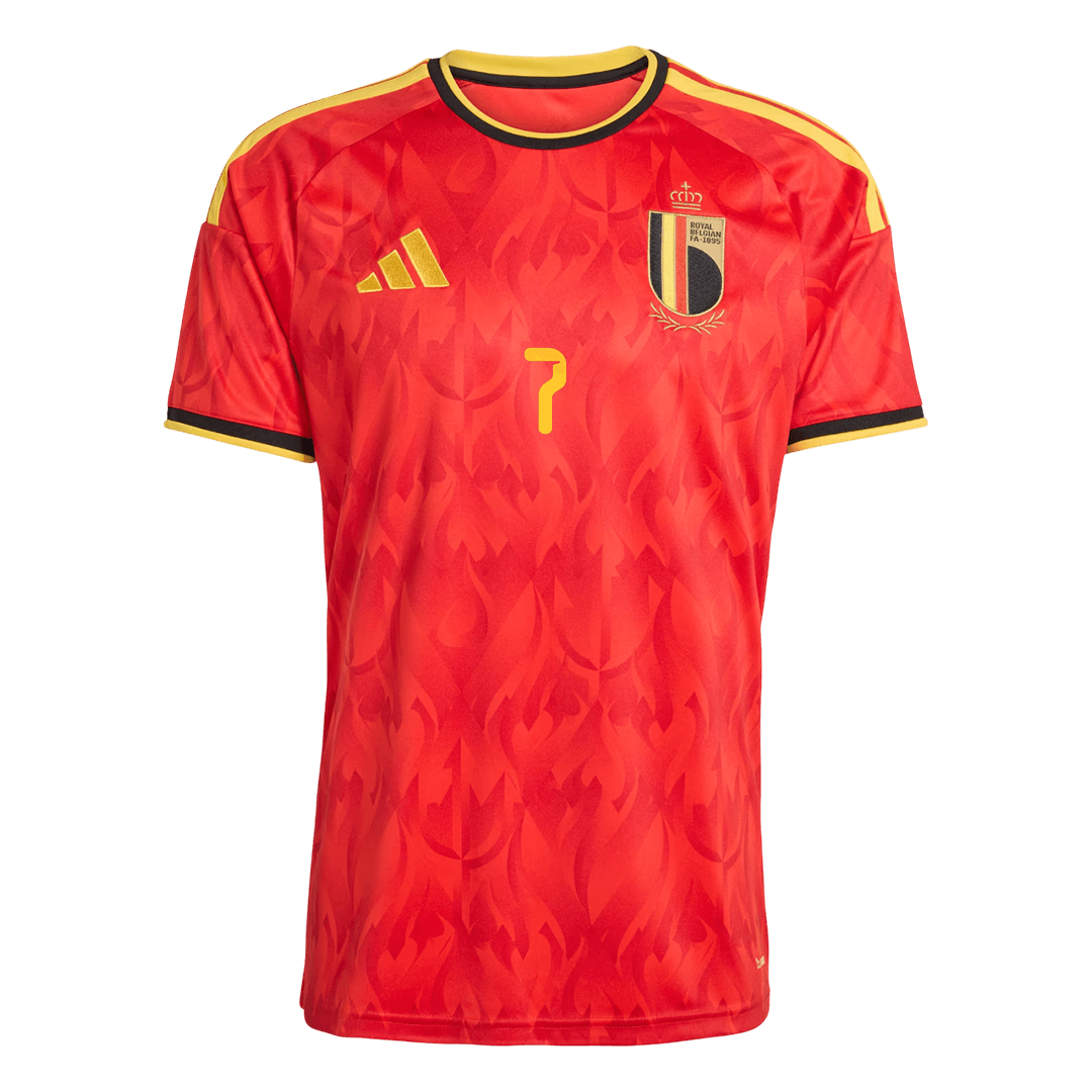 DE BRUYNE #7 Belgium Home Soccer Jersey World Cup 2026 Red