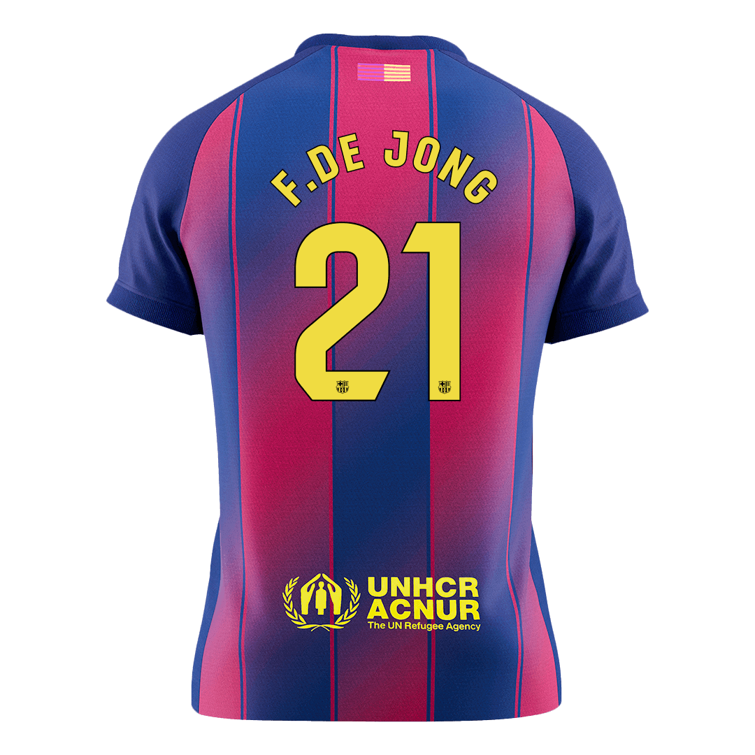 Barcelona F.DE JONG #21 Home Soccer Jersey 2025/26