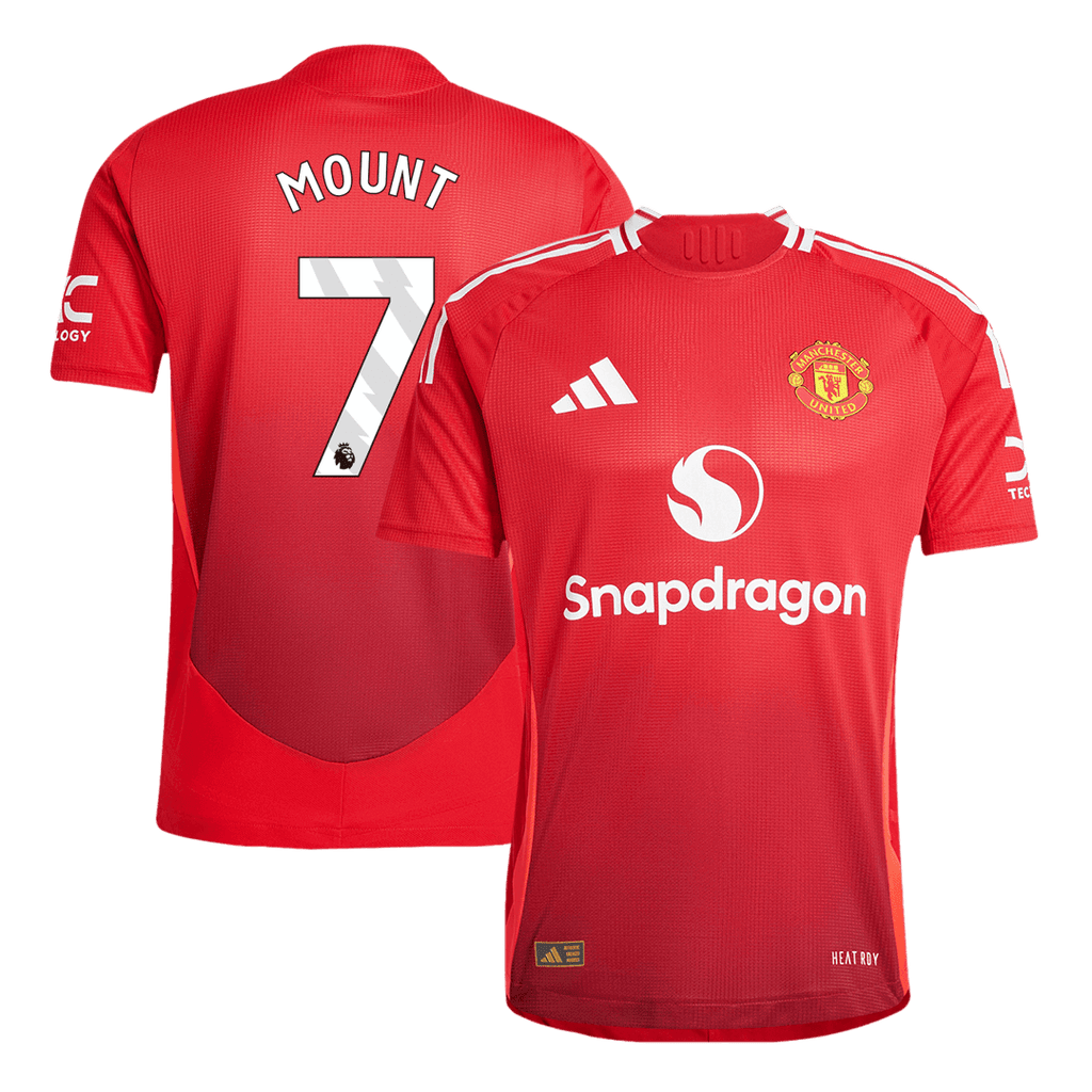 Manchester United MOUNT #7 Home Soccer Jersey Authentic 2024/25 - Football Shirt | SmartJerseys | Official Quality