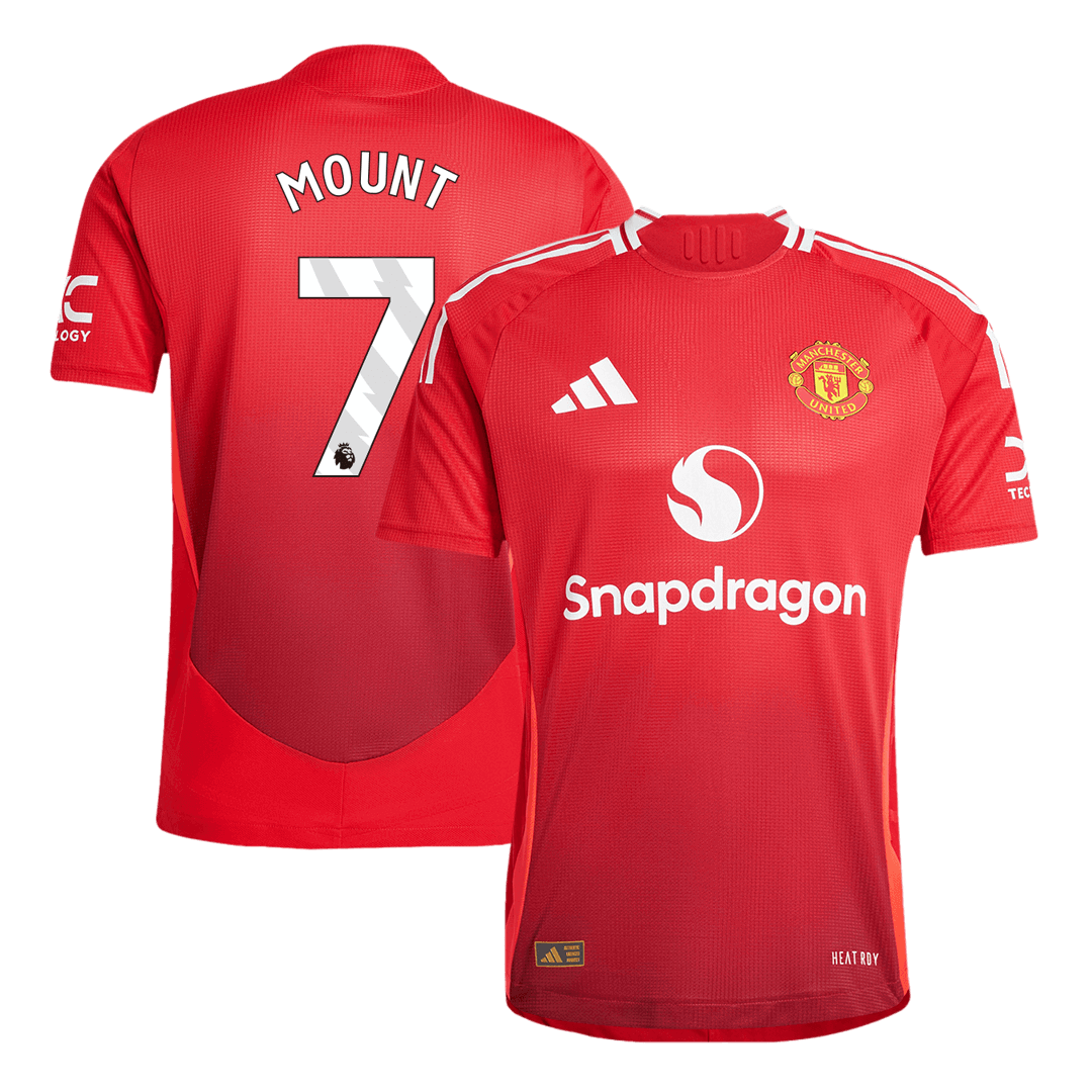 Manchester United MOUNT #7 Home Soccer Jersey Authentic 2024/25 - Football Shirt | SmartJerseys | Official Quality