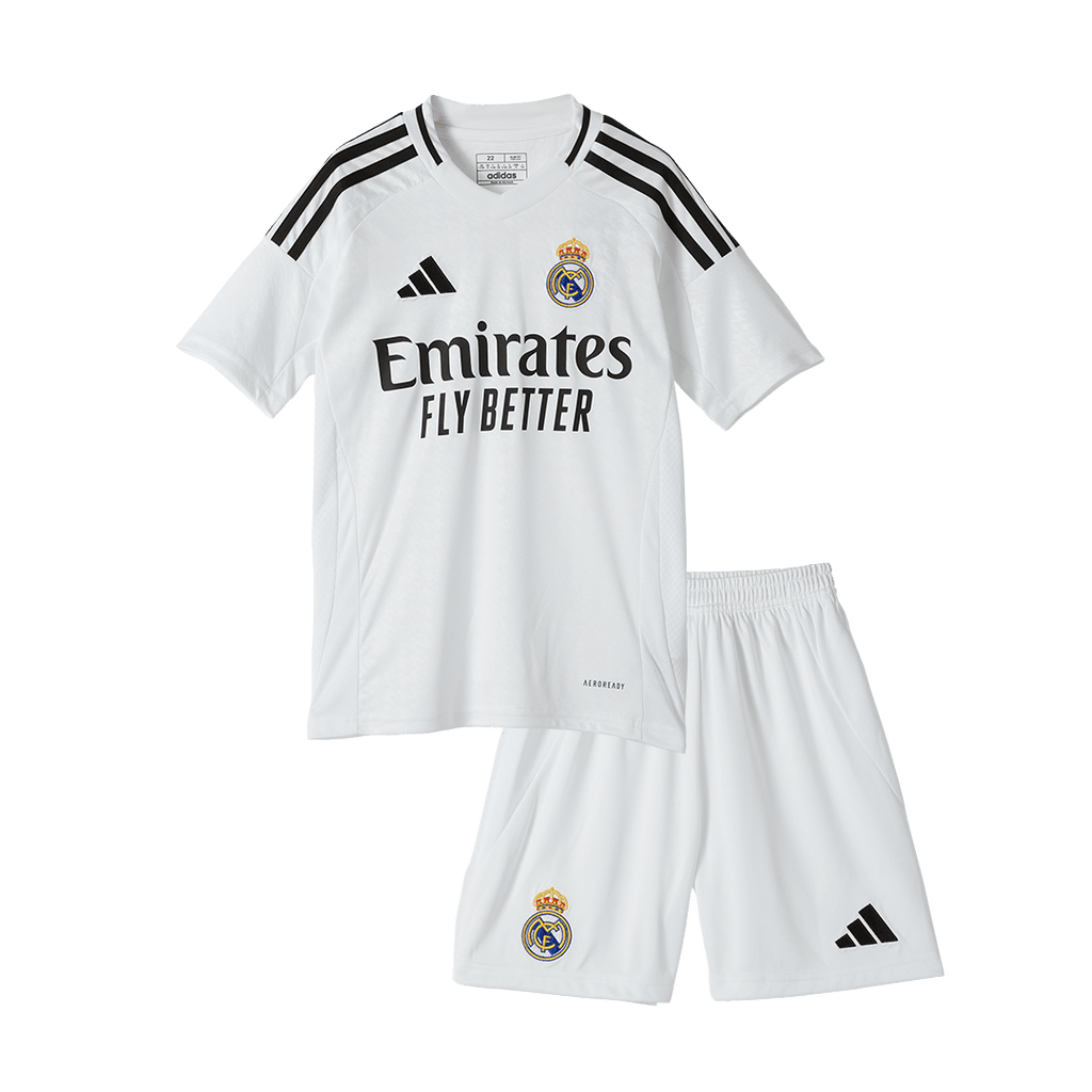 Real Madrid Home Jersey Kit 2024/25 Kids(Jersey+Shorts)