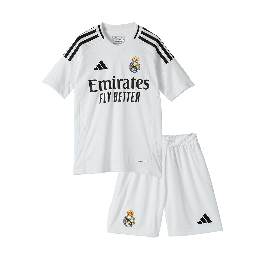 Real Madrid Home Jersey Kit 2024/25 Kids(Jersey+Shorts)