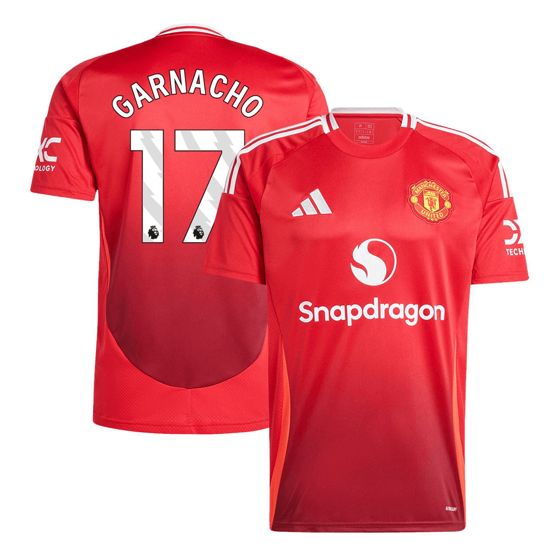 Manchester United GARNACHO #17 Home Jersey 2024/25 - Football Shirt | SmartJerseys | Official Quality