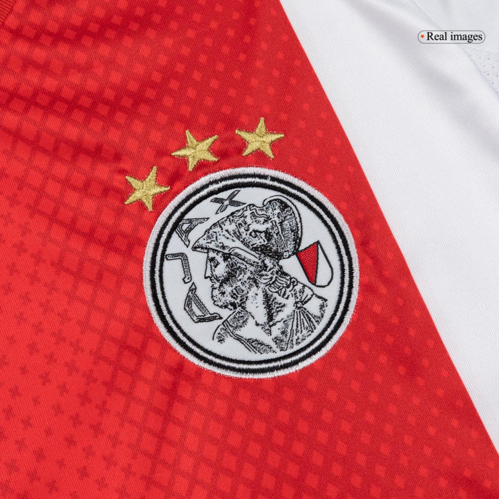 Ensemble de football domicile Ajax pour enfant (maillot + short) 25/26 Blanc et rouge