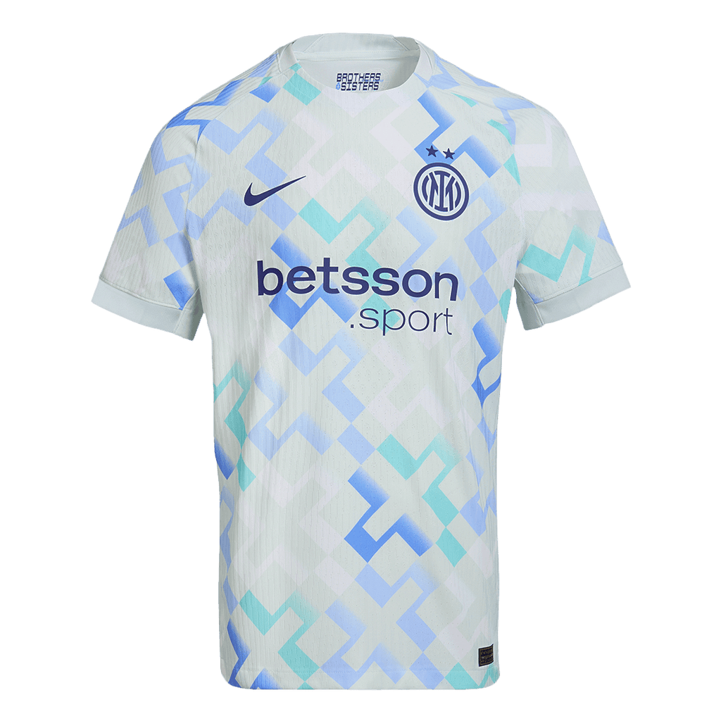 Camiseta de fútbol visitante auténtica del Inter de Milán DUMFRIES #2 2025/26 Azul
