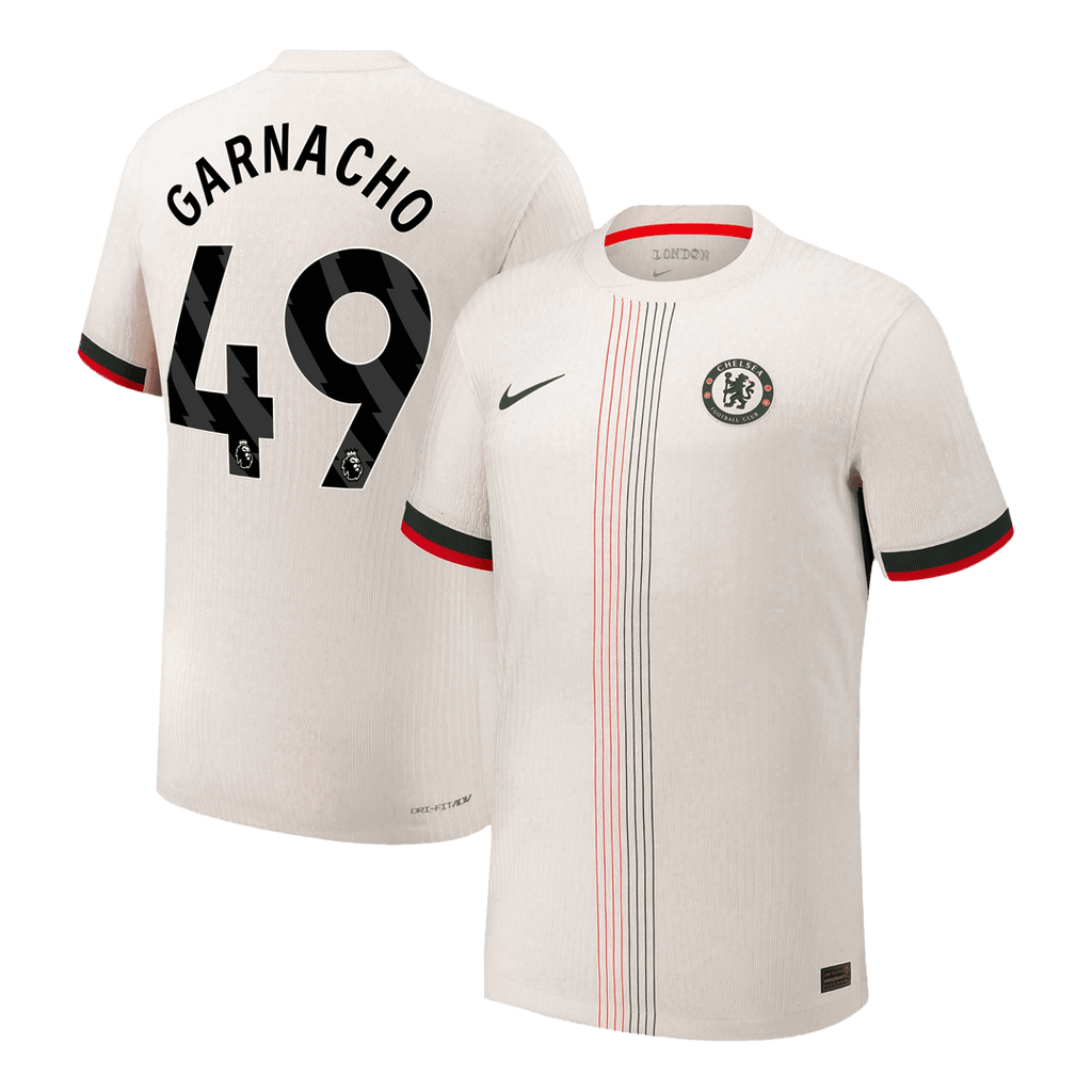 GARNACHO #49 Authentic Chelsea Away Soccer Jersey 2025/26 White - Football Shirt | SmartJerseys | Official Quality