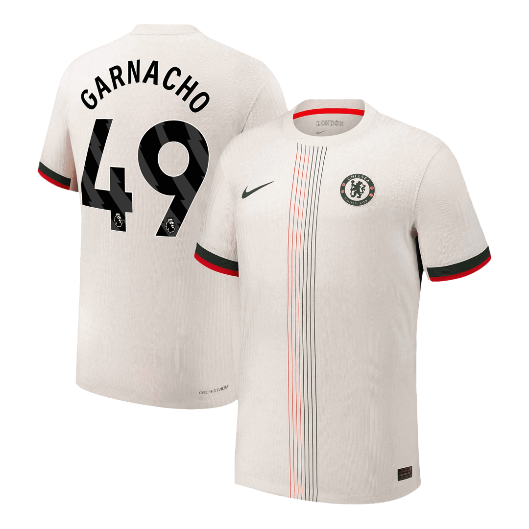 GARNACHO #49 Authentic Chelsea Away Soccer Jersey 2025/26 White - Football Shirt | SmartJerseys | Official Quality