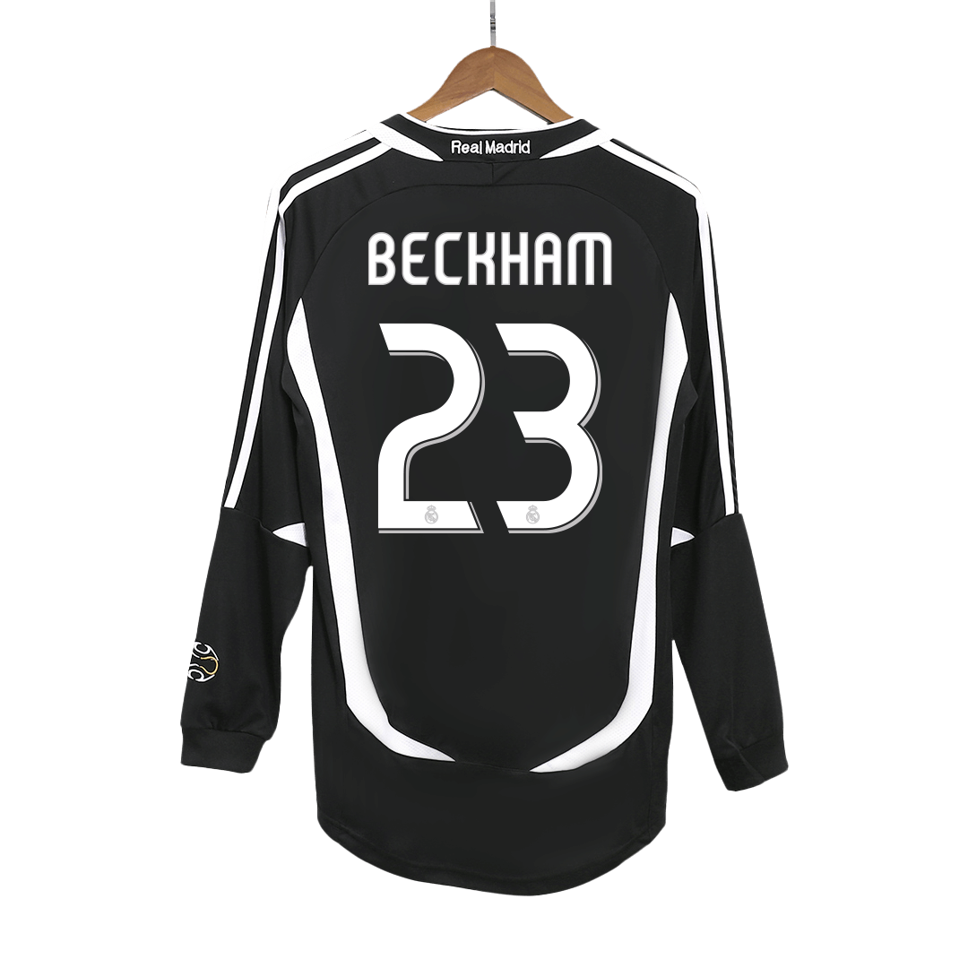 Real Madrid BECKHAM #23 Long Sleeve Away Soccer Jersey Retro 2006/07 - Football Shirt | SmartJerseys | Official Quality