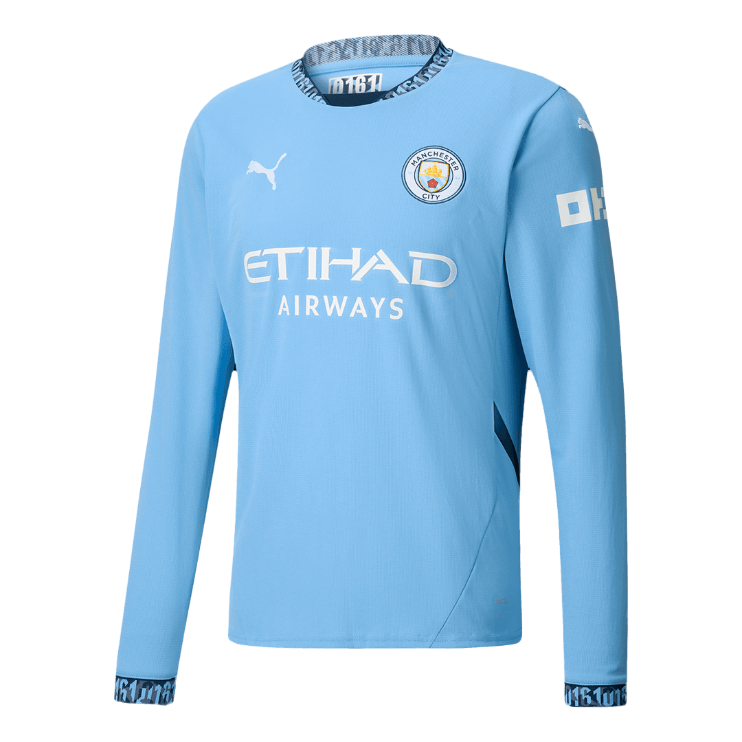 Manchester City Long Sleeve Home Jersey 2024/25 - Football Shirt | SmartJerseys | Official Quality