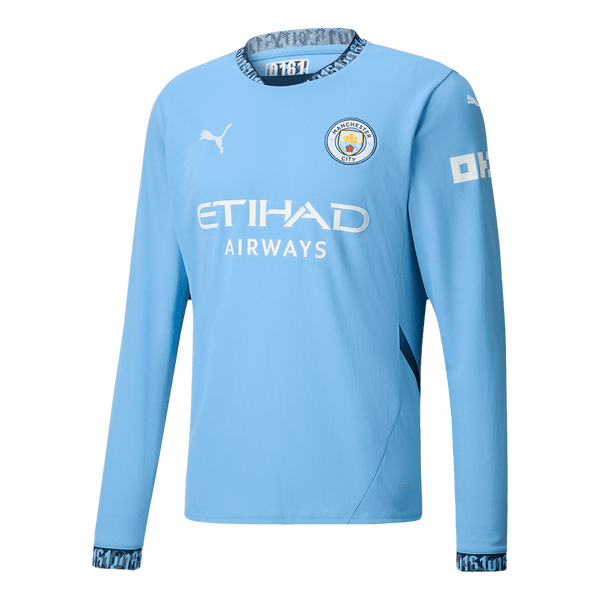 Manchester City Long Sleeve Home Jersey 2024/25 - Football Shirt | SmartJerseys | Official Quality