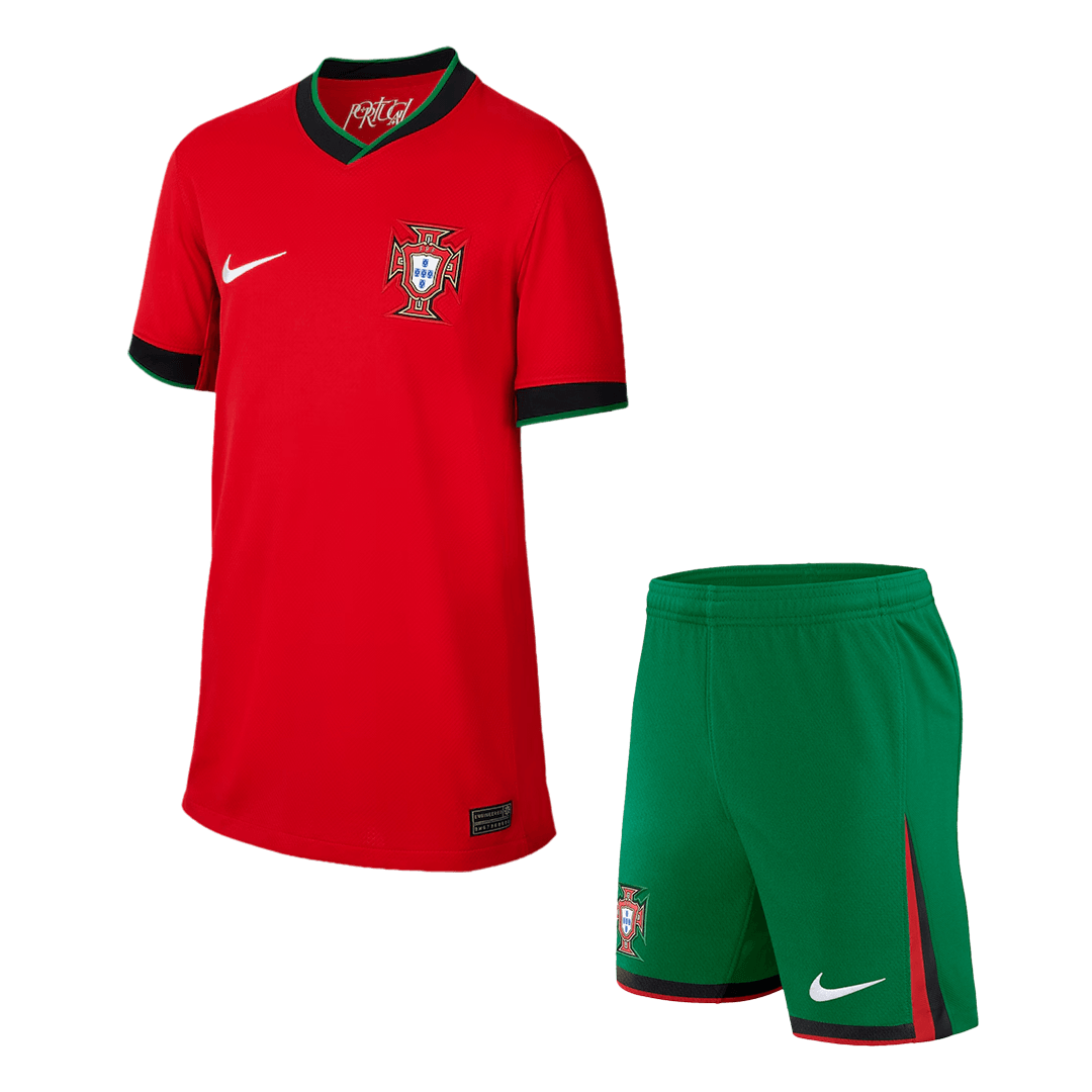 Portugal Home Jersey Kit EURO 2024 Kids(Jersey+Shorts) - Football Shirt | SmartJerseys | Official Quality