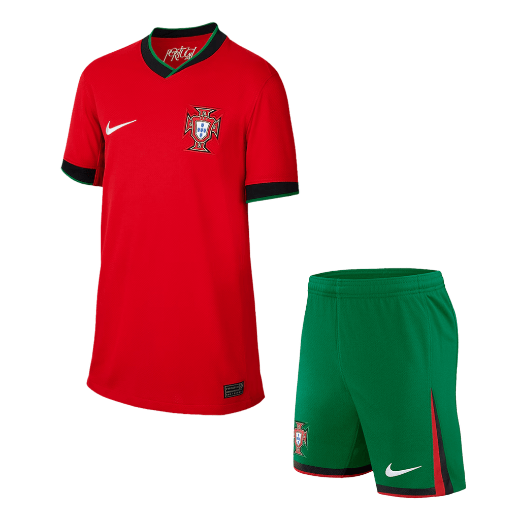 Portugal Home Jersey Kit EURO 2024 Kids(Jersey+Shorts) - Football Shirt | SmartJerseys | Official Quality