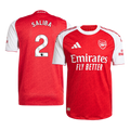 SALIBA #2 Authentic Arsenal Home Soccer Jersey 2025/26 Red - Football Shirt | SmartJerseys | Official Quality