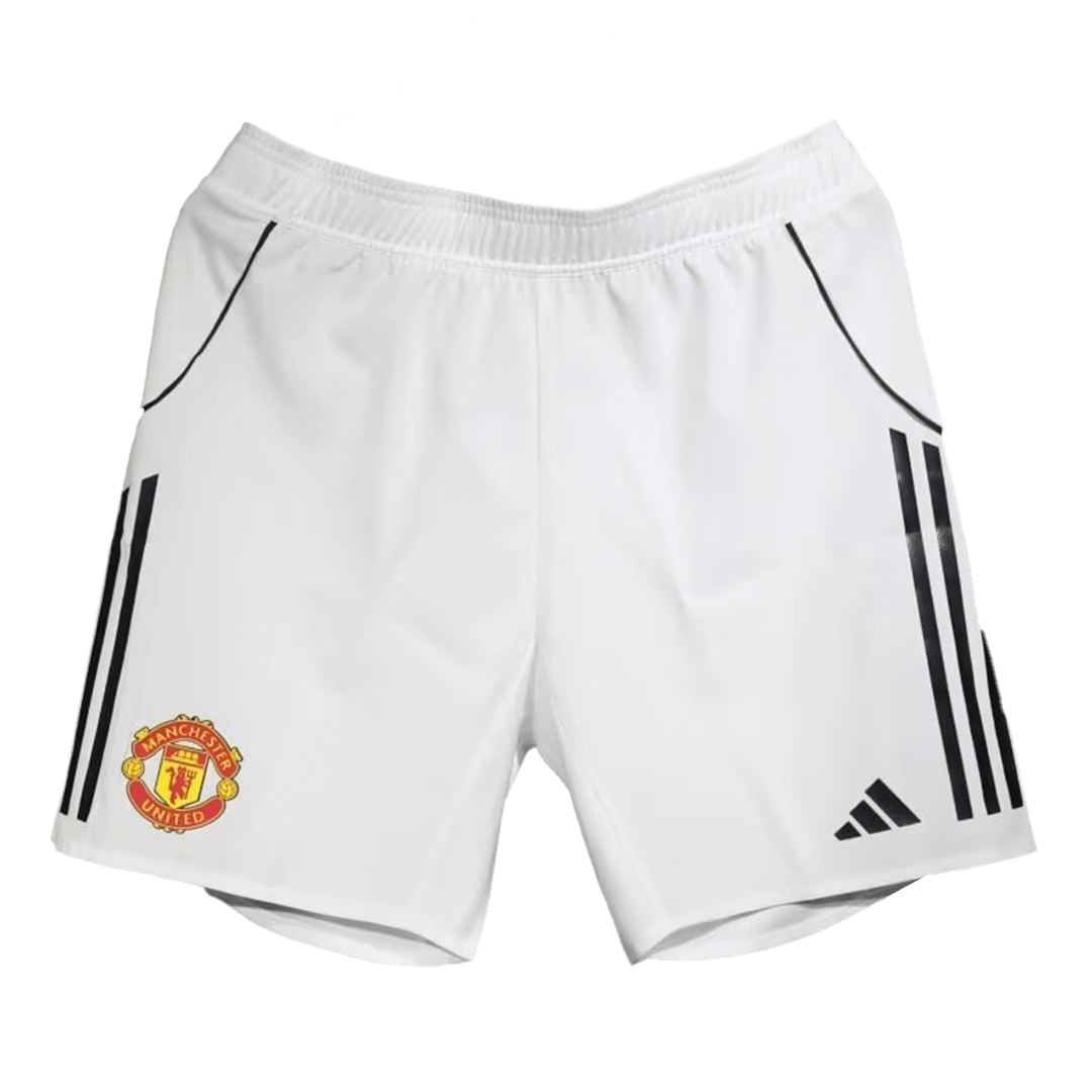 Manchester United Home Soccer Shorts Authentic 2025/26 - Football Shirt | SmartJerseys | Official Quality