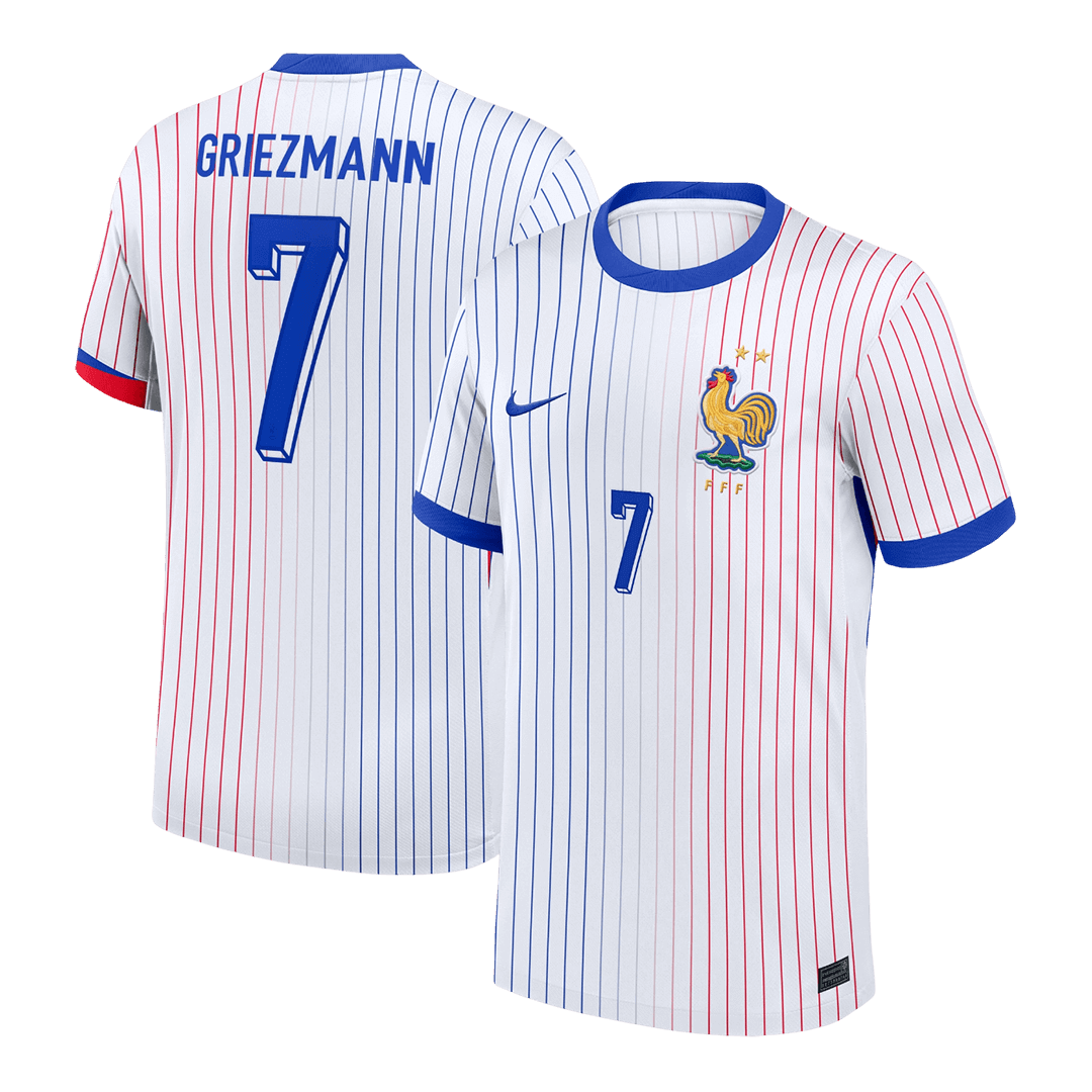 GRIEZMANN #7 France Euro Away Soccer Jersey 2024 White - Football Shirt | SmartJerseys | Official Quality