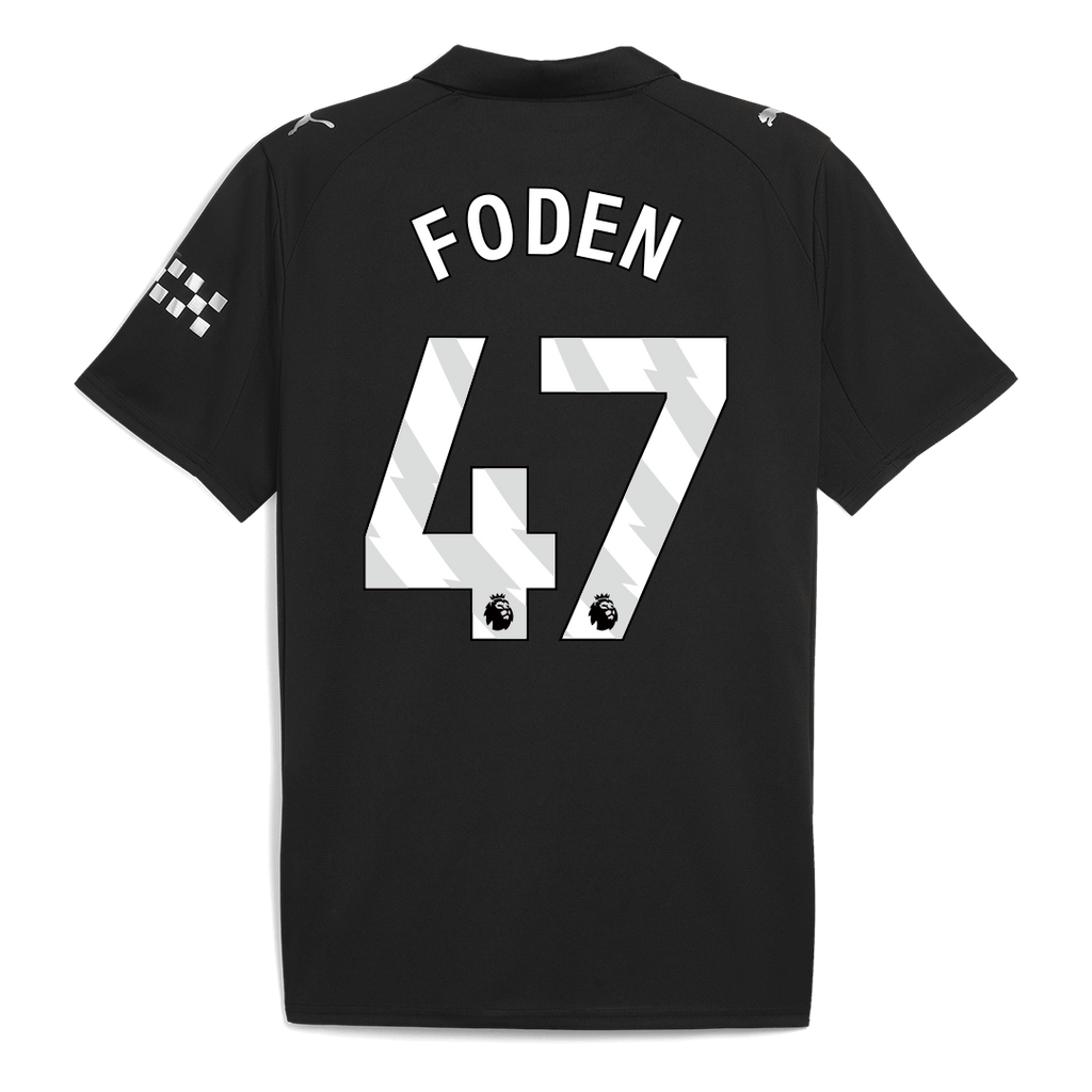 FODEN #47 Manchester City Away Soccer Jersey 2025/26 Black