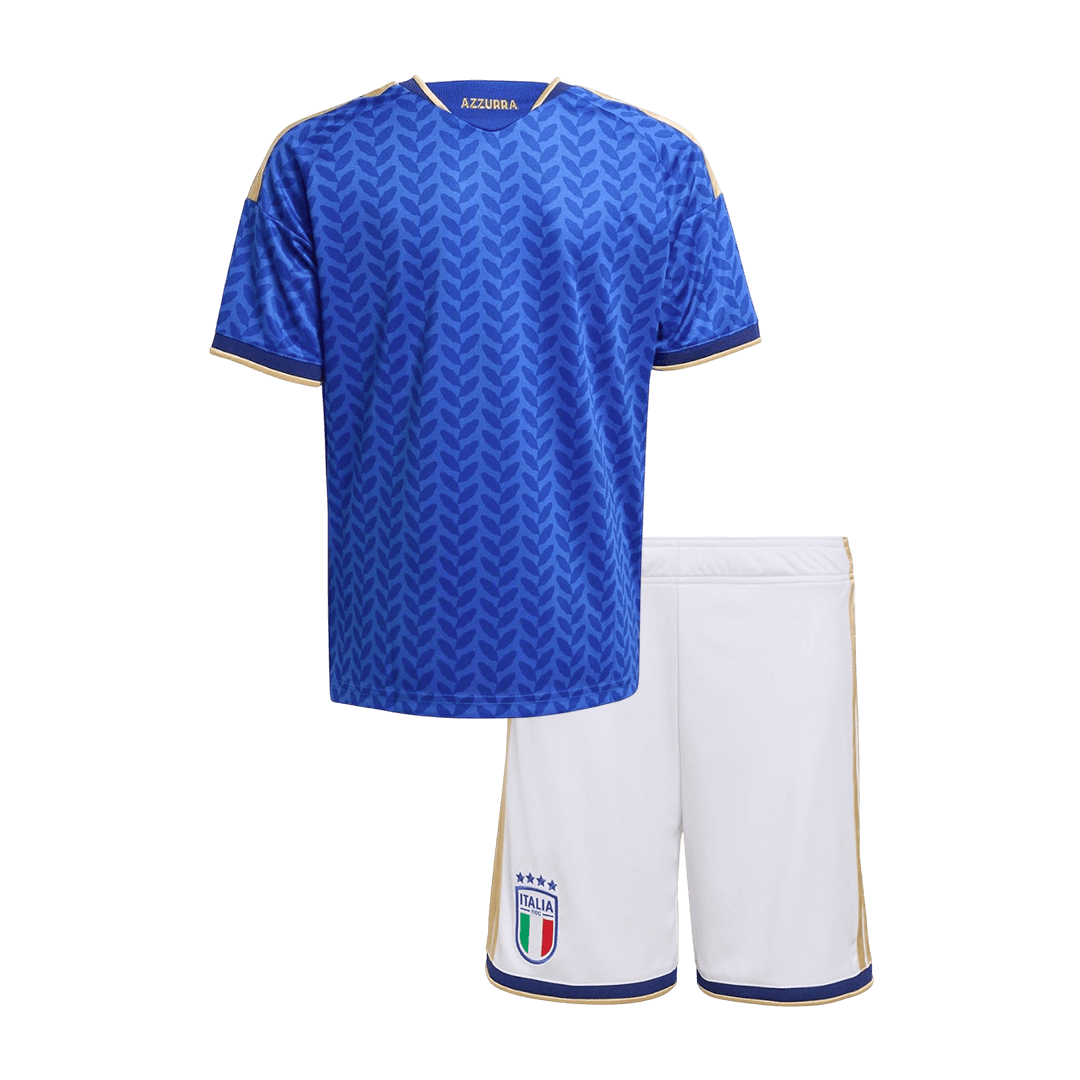 Kid's Italy Home Soccer Jersey Kit(Jersey+Shorts) 25/26 Blue