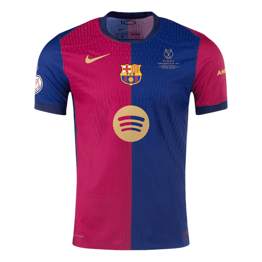Barcelona Home Soccer Jersey Authentic 2024/25 - Copa del Rey Final - Football Shirt | SmartJerseys | Official Quality