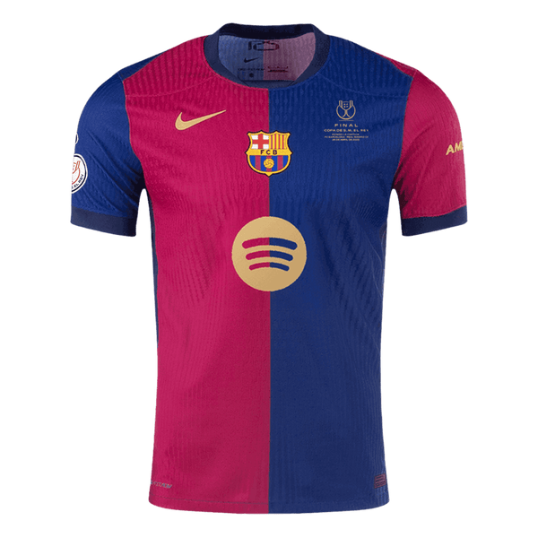 Barcelona Home Soccer Jersey Authentic 2024/25 - Copa del Rey Final - Football Shirt | SmartJerseys | Official Quality