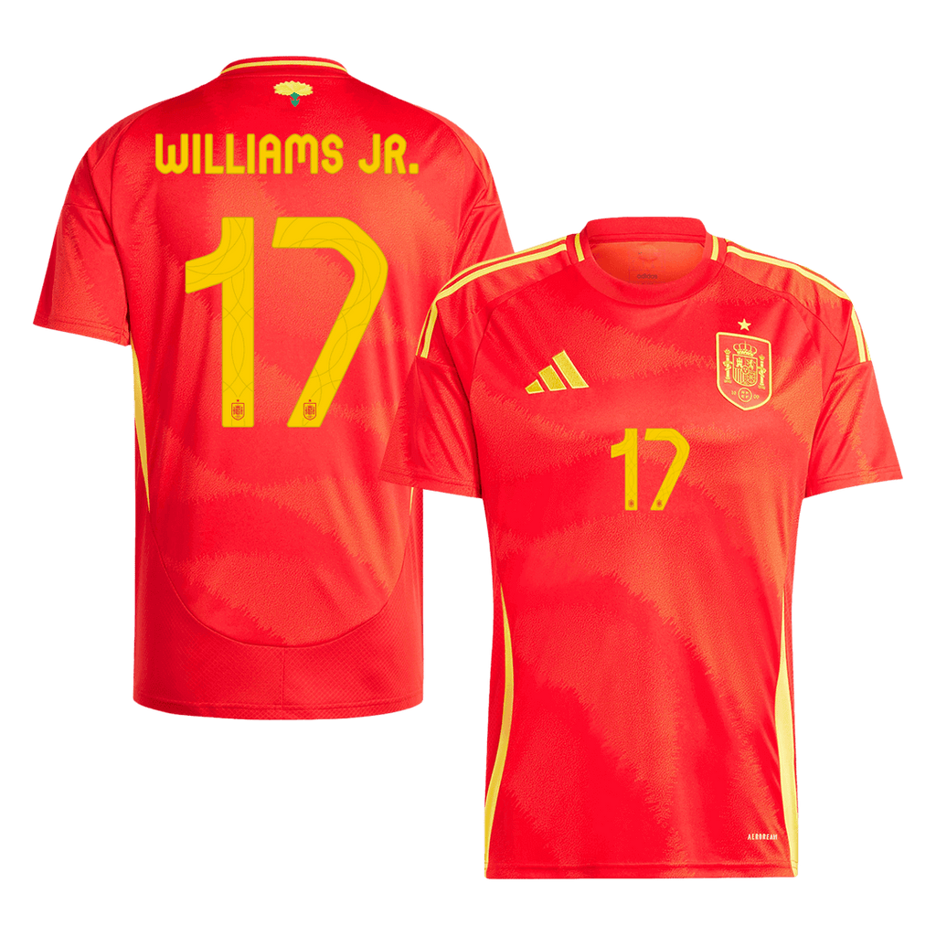 Spain WILLIAMS JR. #17 Home Jersey EURO 2024 - Football Shirt | SmartJerseys | Official Quality