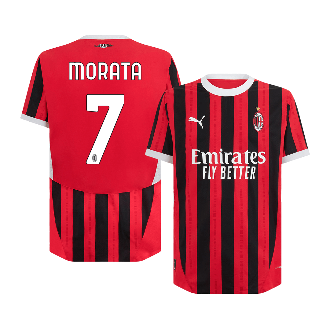 AC Milan MORATA #7 Home Jersey Authentic 2024/25 - Football Shirt | SmartJerseys | Official Quality