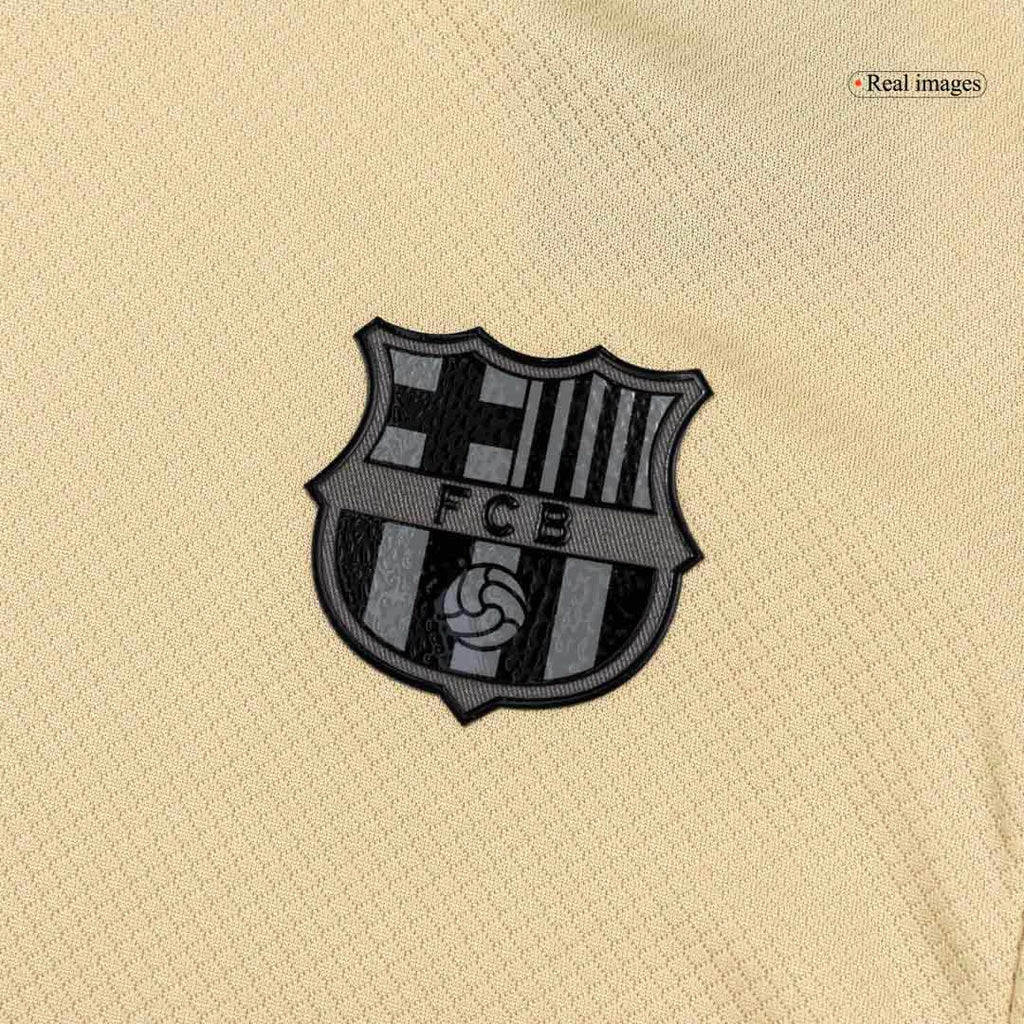 Camiseta de visitante del Barcelona para niño (camiseta y pantalón corto) 2025/26, amarilla