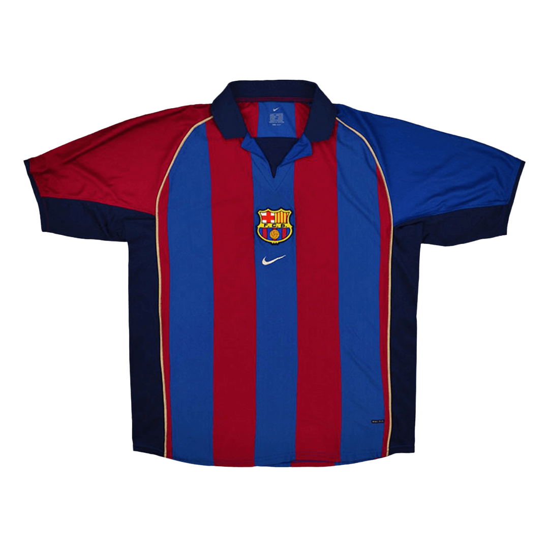 Barcelona RIVALDO #10 Home Soccer Jersey Retro 2001/02
