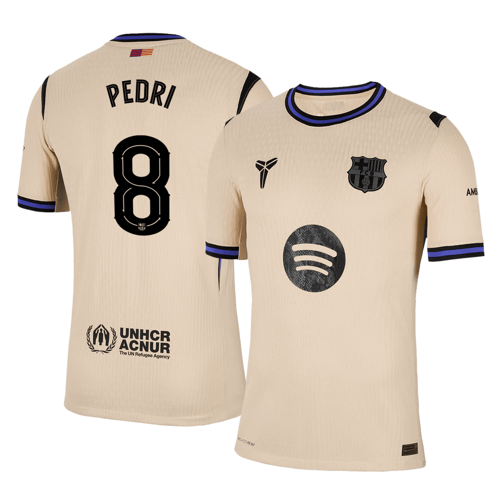 Barcelona PEDRI #8 Away Soccer Jersey Authentic 2025/26 - UCL Edition - Football Shirt | SmartJerseys | Official Quality
