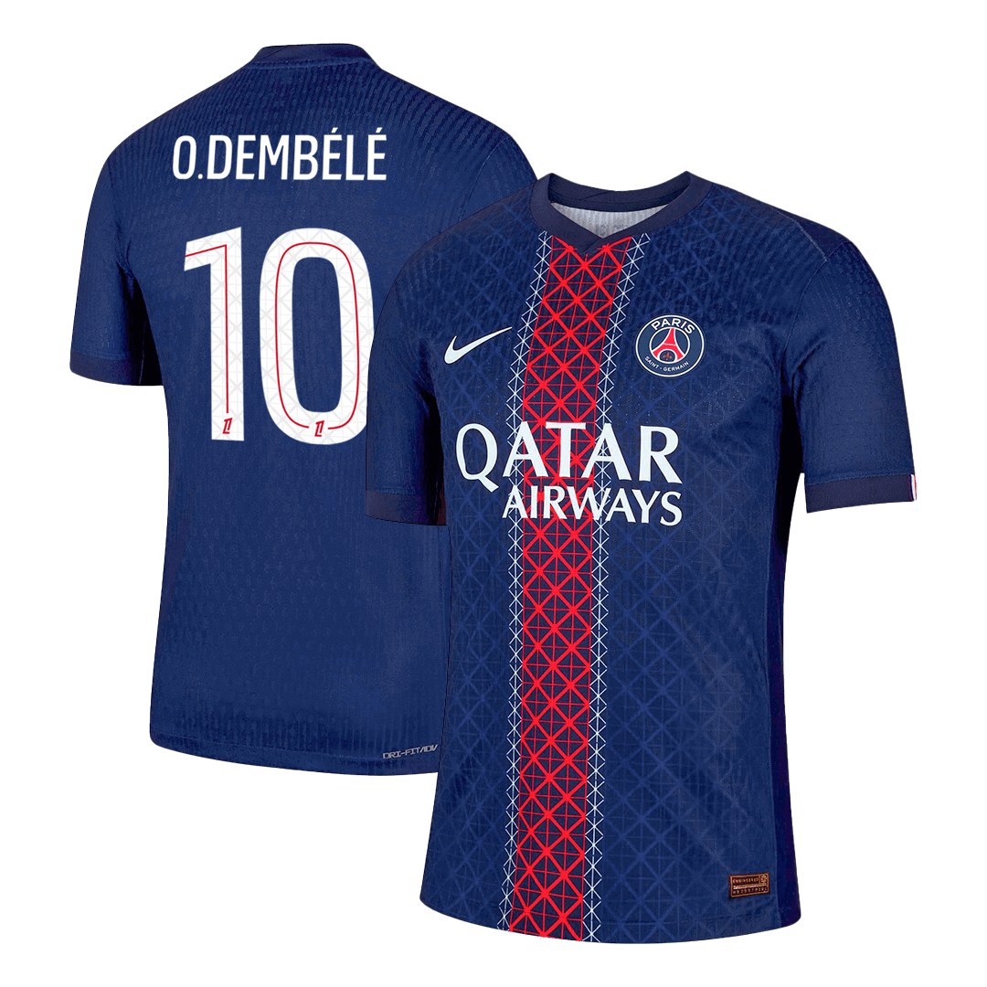 PSG O.DEMBÉLÉ #10 Home Soccer Jersey Authentic 2025/26 - Football Shirt | SmartJerseys | Official Quality