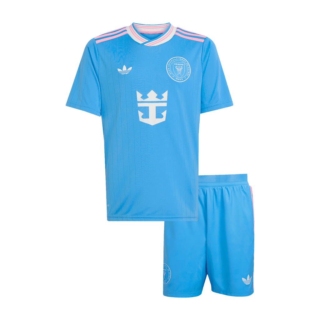 Kid's Inter Miami Third away Soccer Jersey Kit(Jersey+Shorts) 2025 Blue - Football Shirt | SmartJerseys | Official Quality
