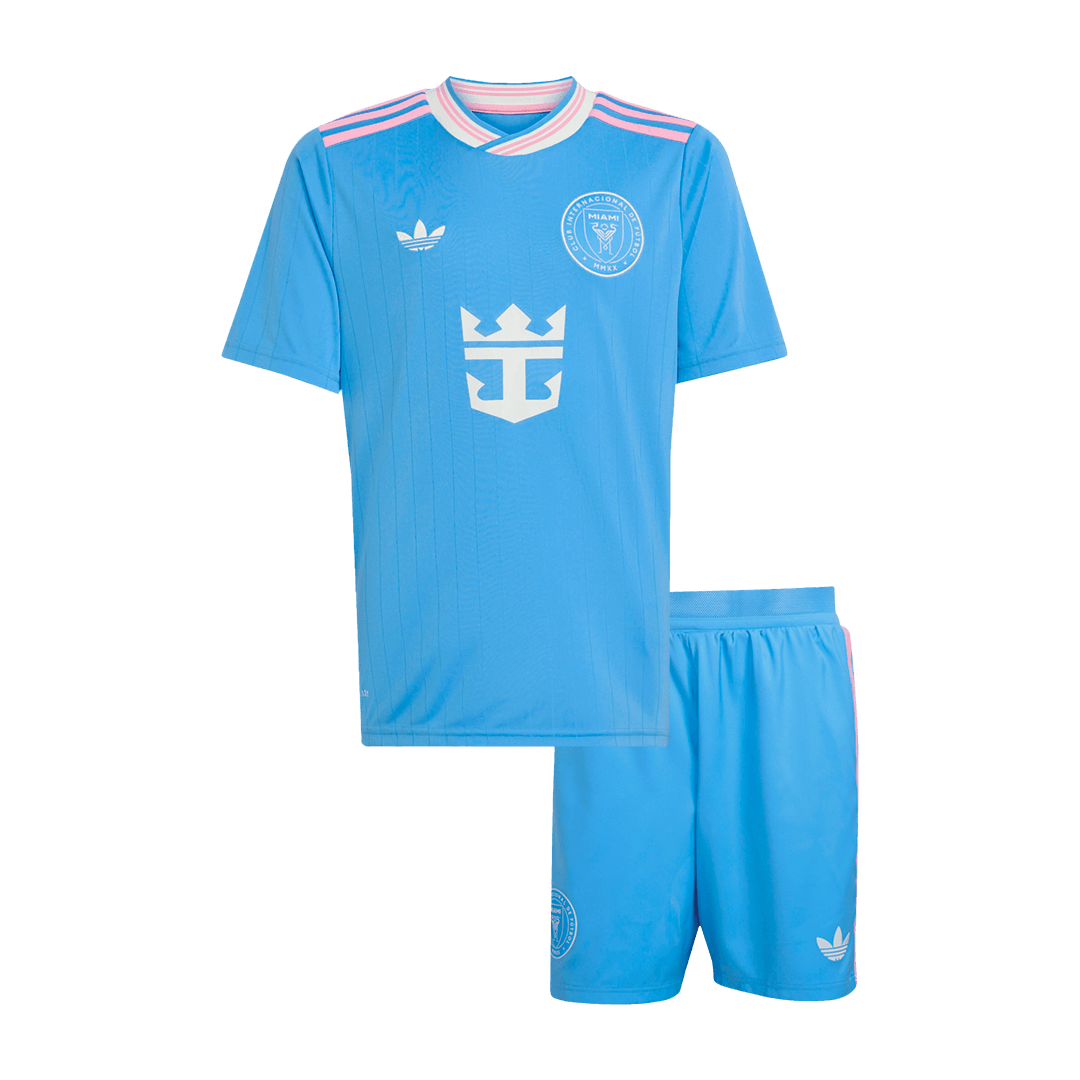 Kid's Inter Miami Third away Soccer Jersey Kit(Jersey+Shorts) 2025 Blue - Football Shirt | SmartJerseys | Official Quality