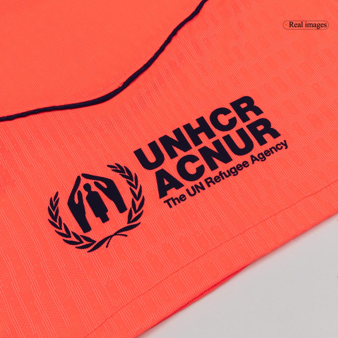 Camiseta de fútbol de visitante auténtica del Barcelona 25/26, RASHFORD #14, color naranja - UCL