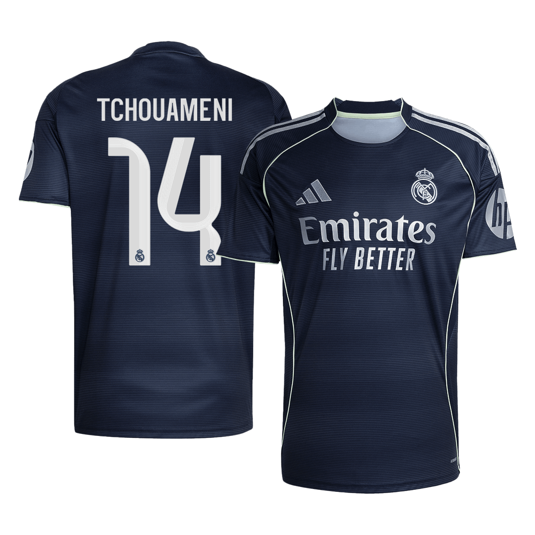 Real Madrid TCHOUAMENI #14 Away Soccer Jersey 2025/26 - Football Shirt | SmartJerseys | Official Quality