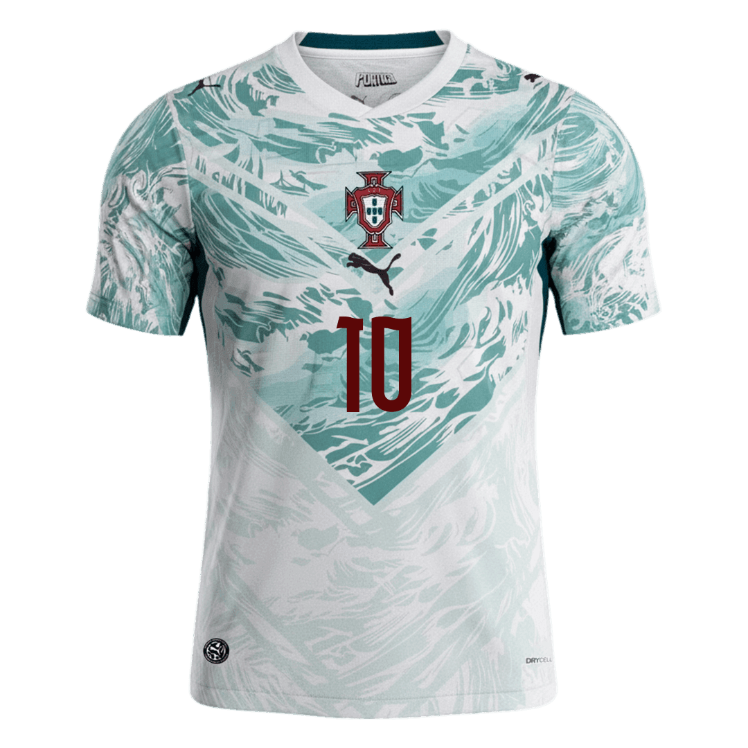 BERNARDO #10 Portugal Away Soccer Jersey World Cup 2026 White&Green