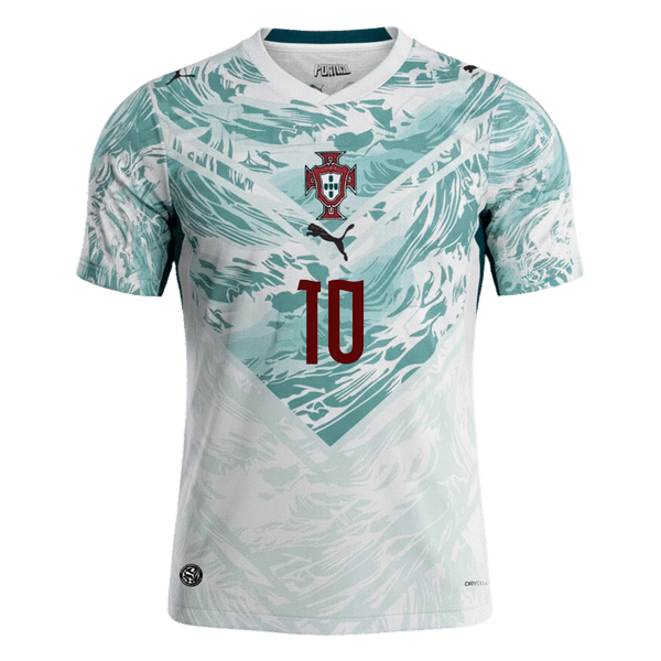 BERNARDO #10 Portugal Away Soccer Jersey World Cup 2026 White&Green