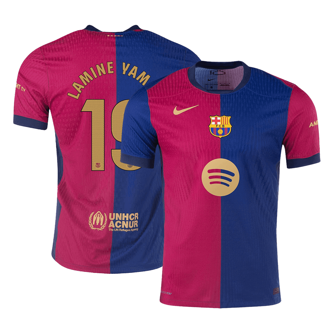Barcelona LAMINE YAMAL #19 Home Jersey Authentic 2024/25 Spotify Logo Without Text - Football Shirt | SmartJerseys | Official Quality
