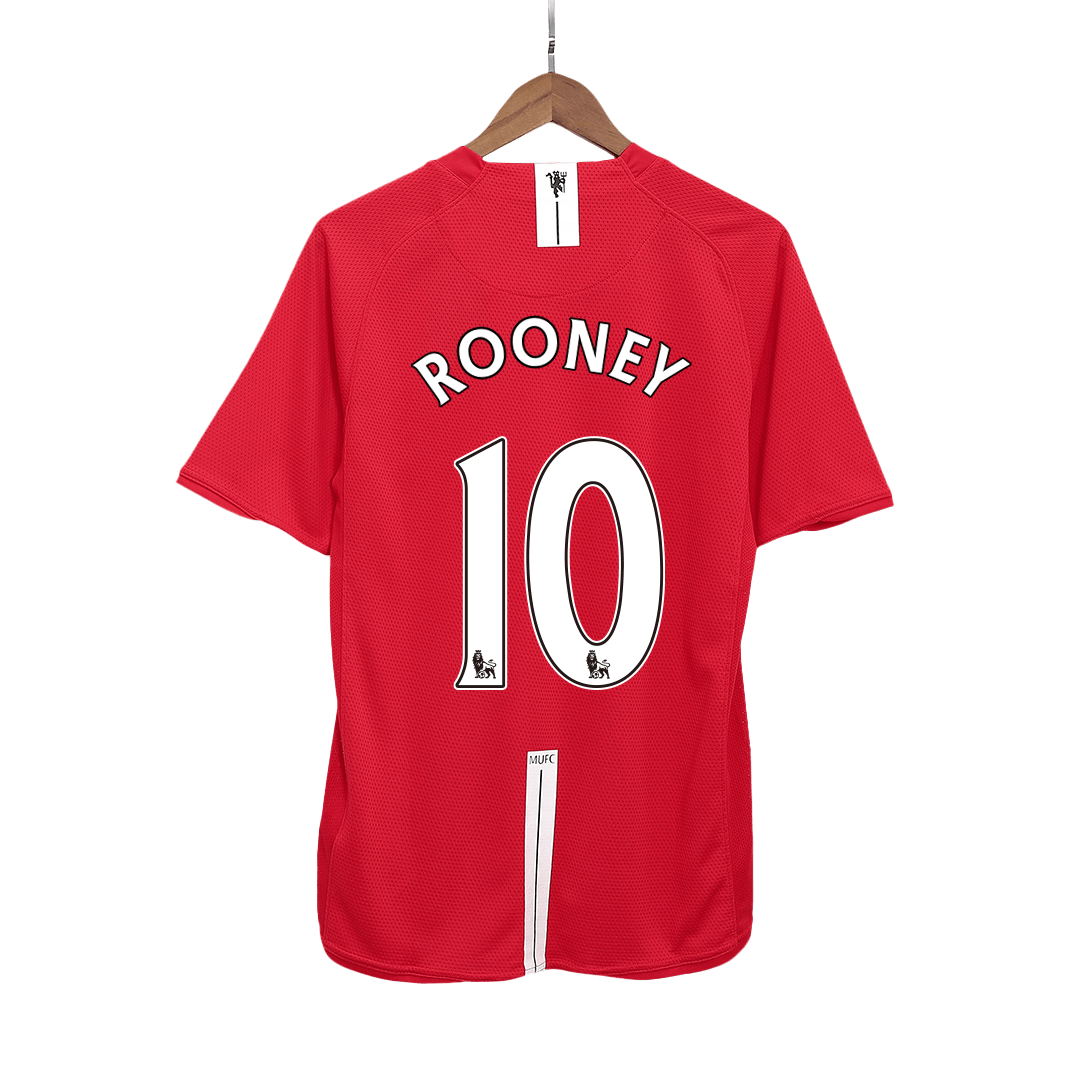 Manchester United ROONEY #10 Home Soccer Jersey Retro 2007/08 - Football Shirt | SmartJerseys | Official Quality