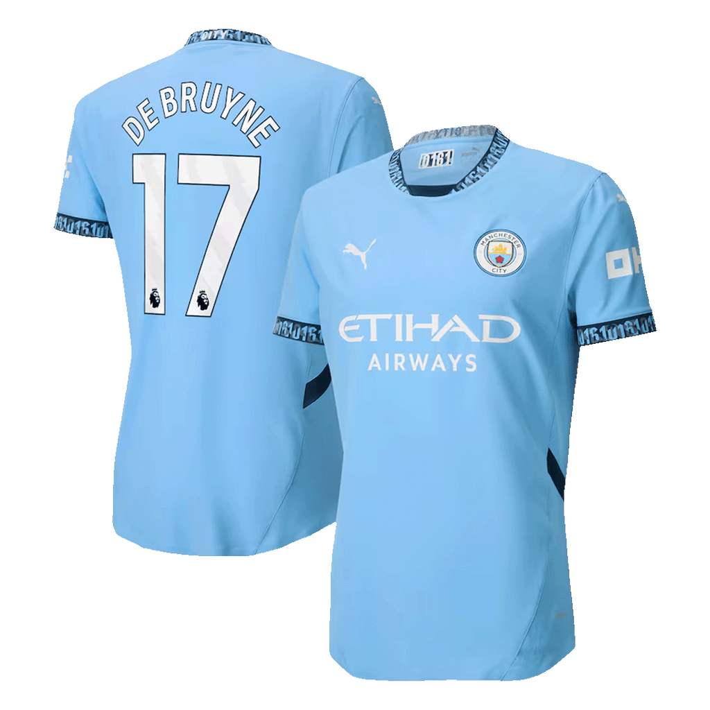 Manchester City DE BRUYNE #17 Home Jersey Authentic 2024/25 - Football Shirt | SmartJerseys | Official Quality