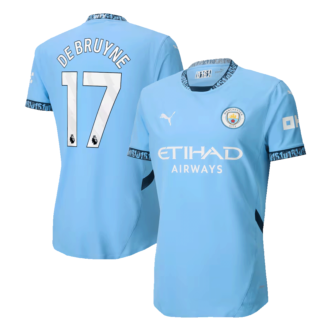 Manchester City DE BRUYNE #17 Home Jersey Authentic 2024/25 - Football Shirt | SmartJerseys | Official Quality