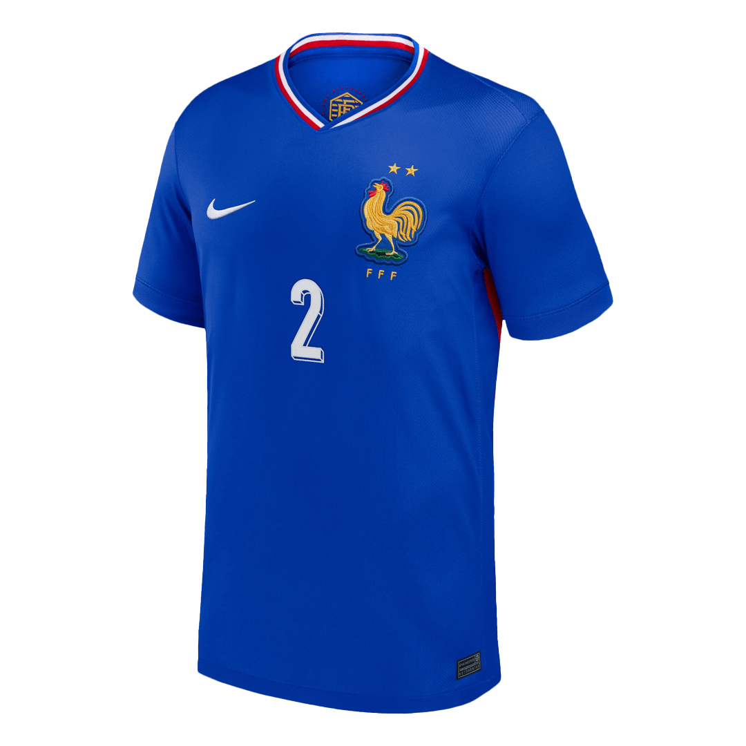 PAVARD n°2 Maillot domicile de l'Euro 2024 de l'équipe de France, bleu 