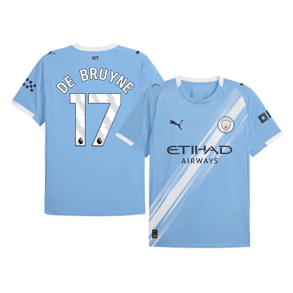 DE BRUYNE #17 Manchester City Home Soccer Jersey 2025/26 Blue - Football Shirt | SmartJerseys | Official Quality