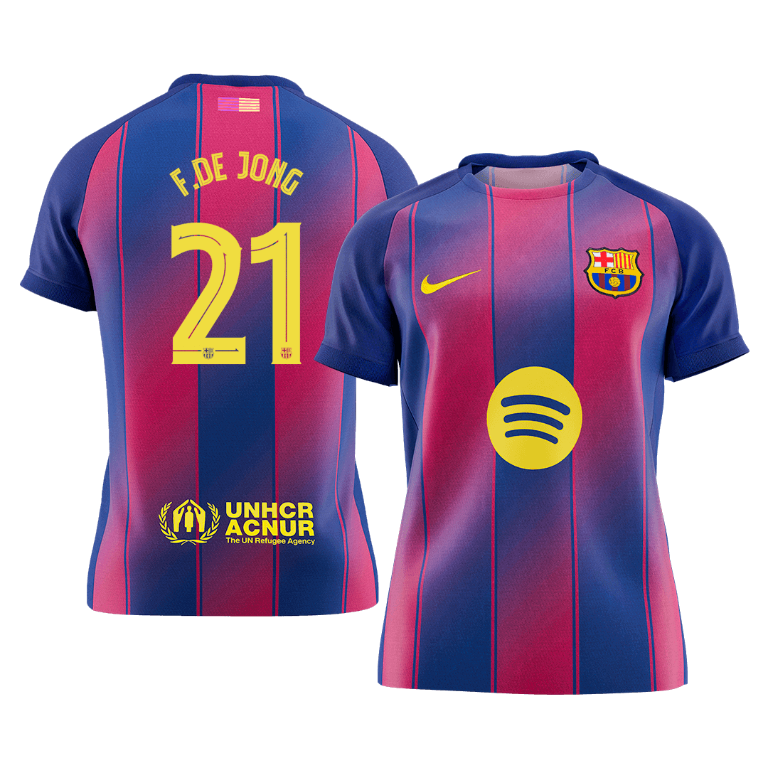Barcelona F.DE JONG #21 Home Soccer Jersey 2025/26 - UCL Edition - Football Shirt | SmartJerseys | Official Quality