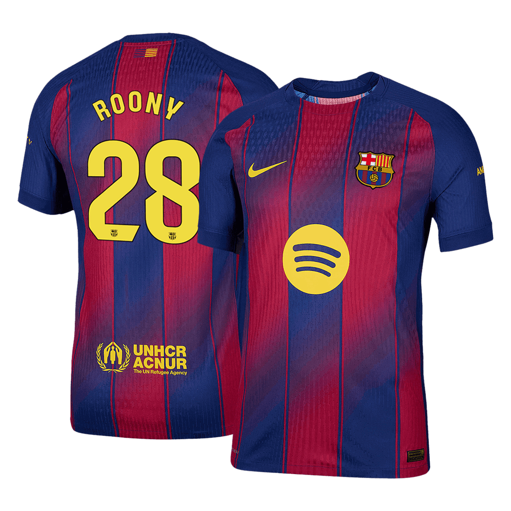 ROONY #28 Authentic Barcelona Home Soccer Jersey 2025/26 Red&Blue - Football Shirt | SmartJerseys | Official Quality
