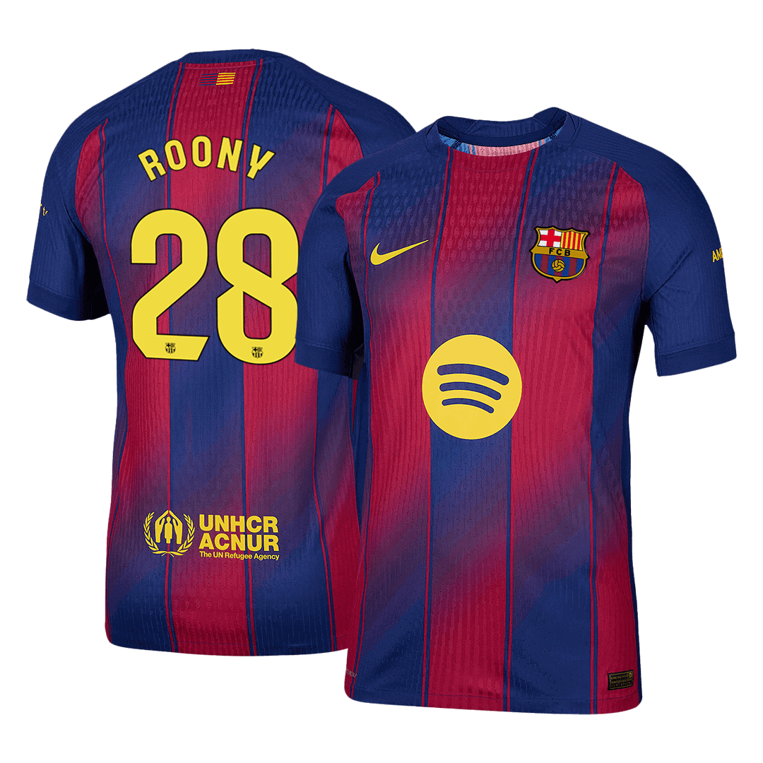 ROONY #28 Authentic Barcelona Home Soccer Jersey 2025/26 Red&Blue - Football Shirt | SmartJerseys | Official Quality