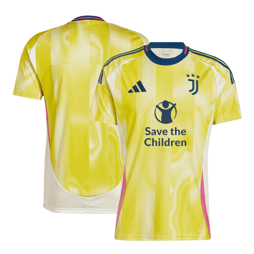 Juventus Away Soccer Jersey 2024/25- Save The Children Sponsor
