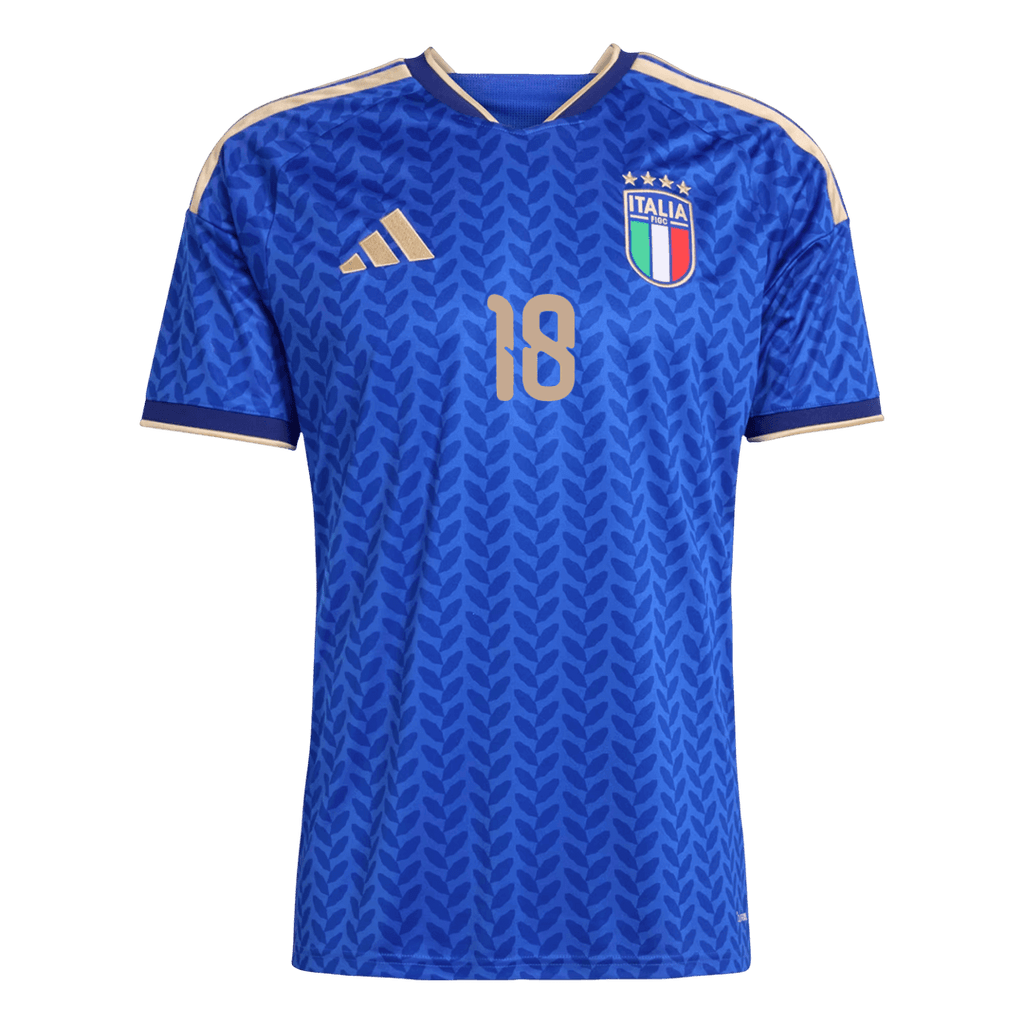BARELLA #18 Italy Home Soccer Jersey World Cup 2026 Blue