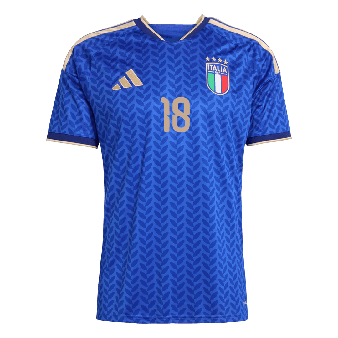 BARELLA #18 Italy Home Soccer Jersey World Cup 2026 Blue