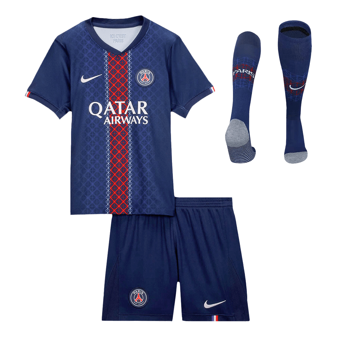 Kid's PSG Home Soccer Jersey Kit(Jersey+Shorts+Socks) 2025/26 Navy - Football Shirt | SmartJerseys | Official Quality