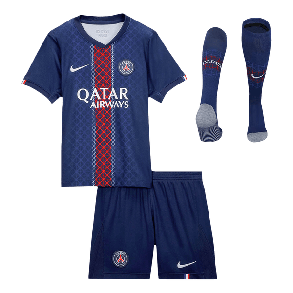 Kid's PSG Home Soccer Jersey Kit(Jersey+Shorts+Socks) 2025/26 Navy - Football Shirt | SmartJerseys | Official Quality