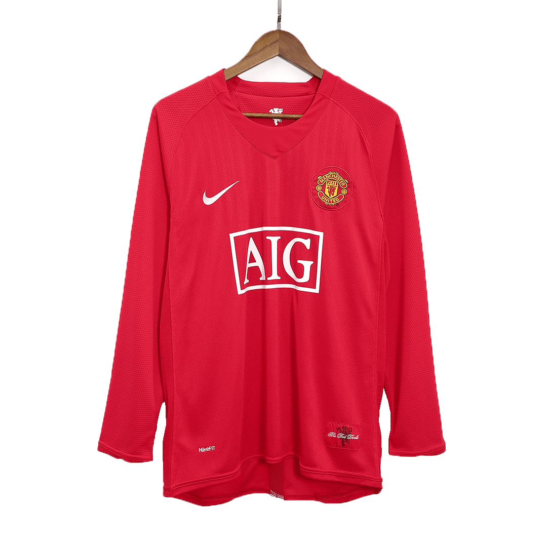 Manchester United Home Jersey Retro 2007/08 - Long Sleeve - Football Shirt | SmartJerseys | Official Quality